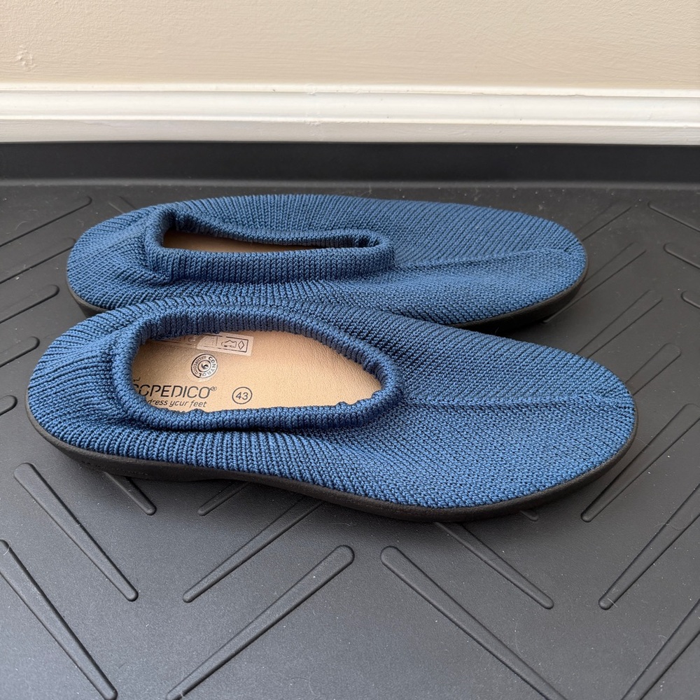 Arcopedico Navy Knit Slip-On Sec V Vegan Shoes